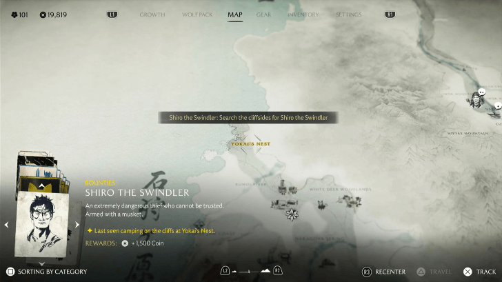 Shiro the Swindler Location