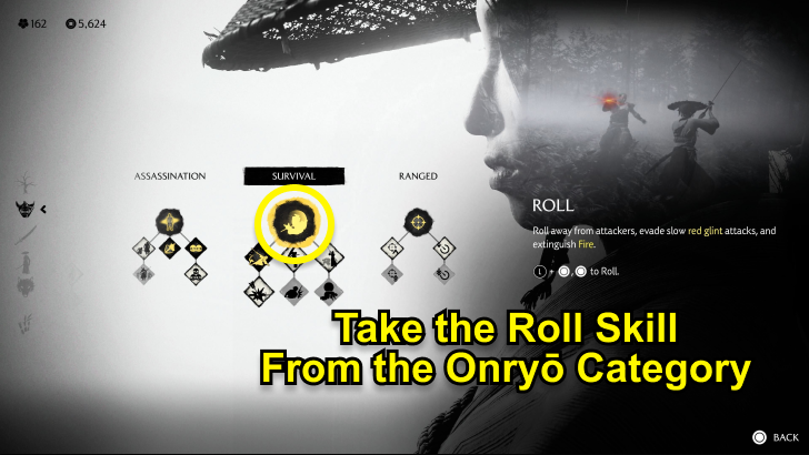 Take the Roll Skill in the Onryo Categery