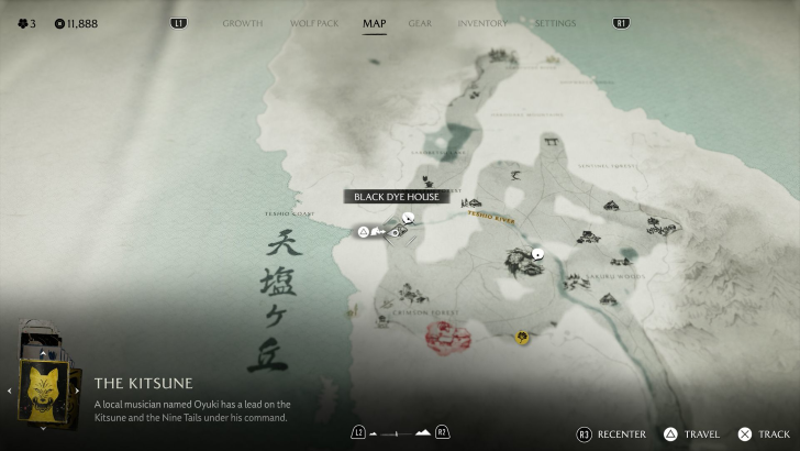 Black Dye Merchant Map Image