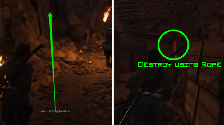 Climb Up and Destroy the Bamboo