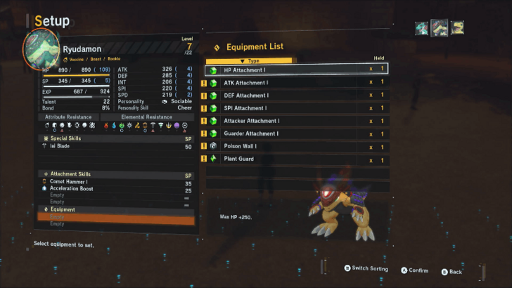 Add Equipment to Digimon