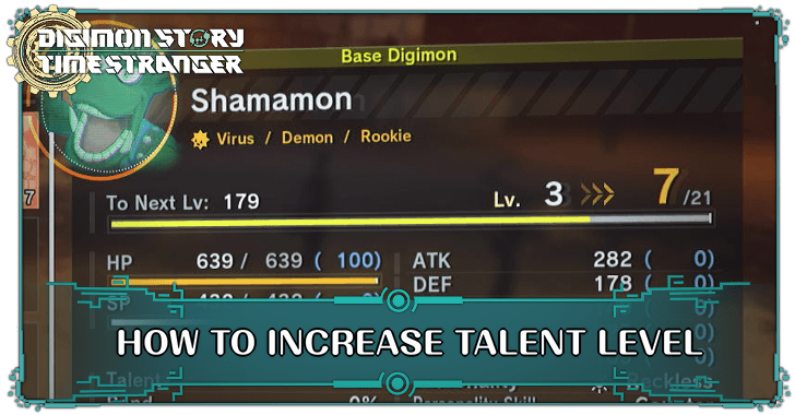Digimon Story Time Stranger How to Increase Talent Level