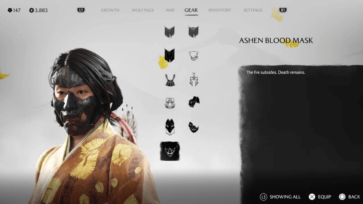Ashen Blood Mask