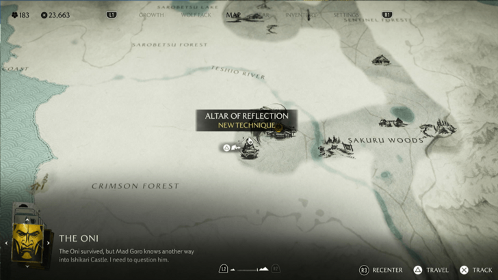 Red Crane Inn Altar Map Image