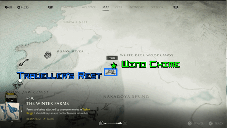 Ghost of Yotei White Deer Woodlands Wind Chime