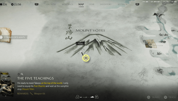 Takezo Duel Atop the Mountain Location