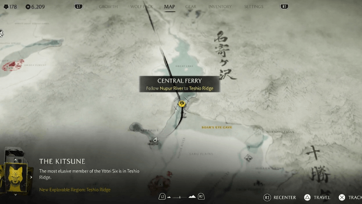 Ferry Going North Map