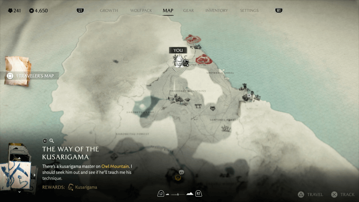 Ghost of Yotei - Owl Mountain Map Location