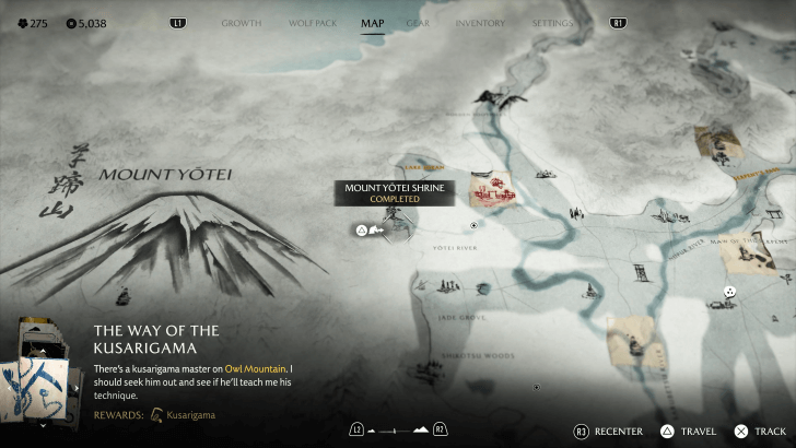 Ghost of Yotei - Mount Yotei Shrine Map Location