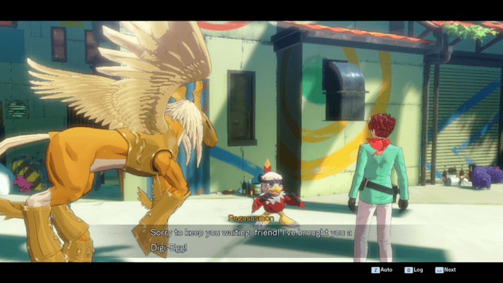 Pegasusmon with the Digi-Egg of Sincerity