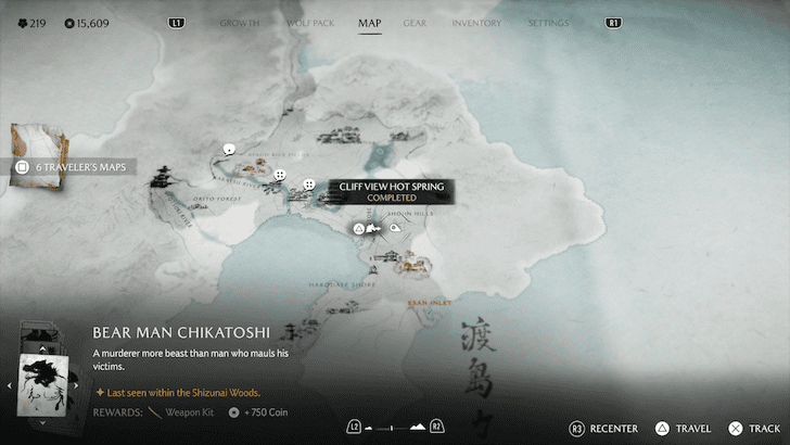 Cliff View Hot Spring Map Image