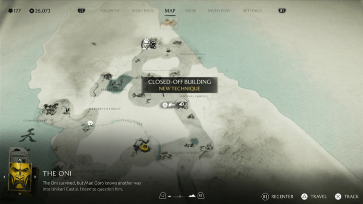 Sentinel Forest Closed-Off Building Map Image