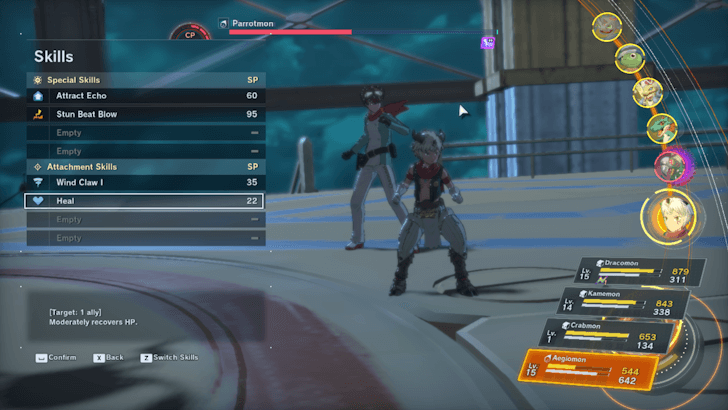 Use Aegiomon as Healer