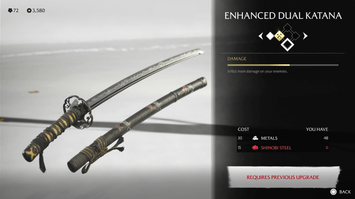 Shinobi Steel Upgrading Dual Katana