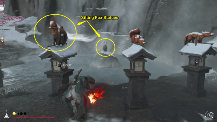 Lighting Up Similar Fox Statues