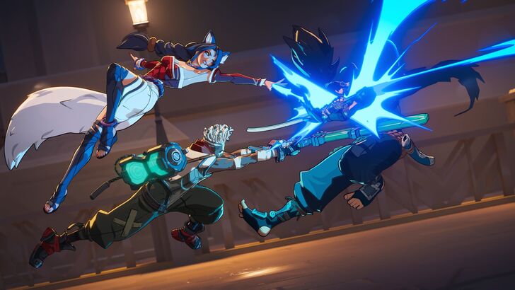 2XKO cinematic trailer Ahri and Ekko attacking Yasuo