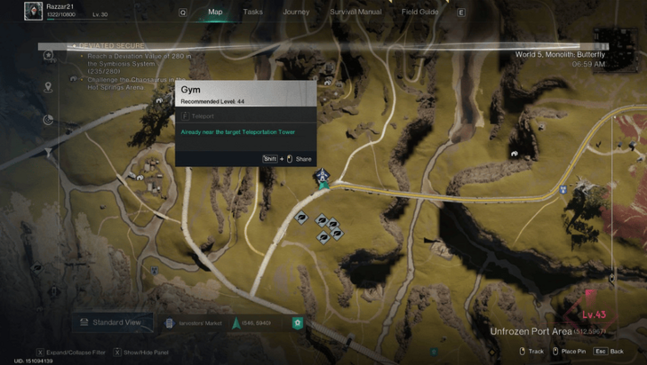 Once Human - Lv. 44 Hatter Gym Map