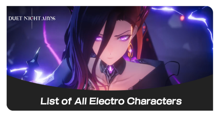 List of All Electro Characters