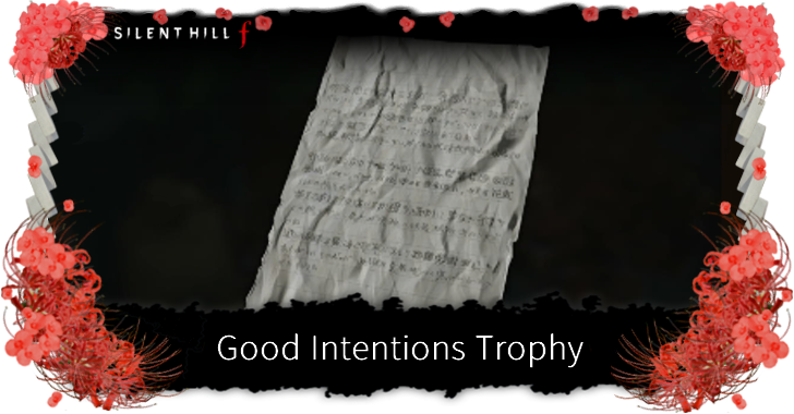 Silent Hill f How to Get the Good Intentions Trophy and Achievement