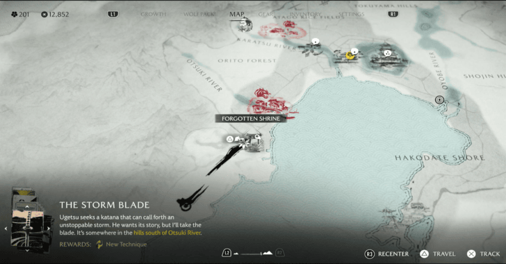 The Storm Blade Location