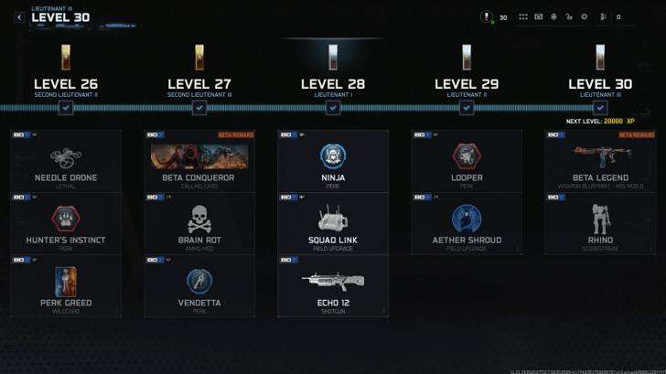 BO7 Beta Level Progression