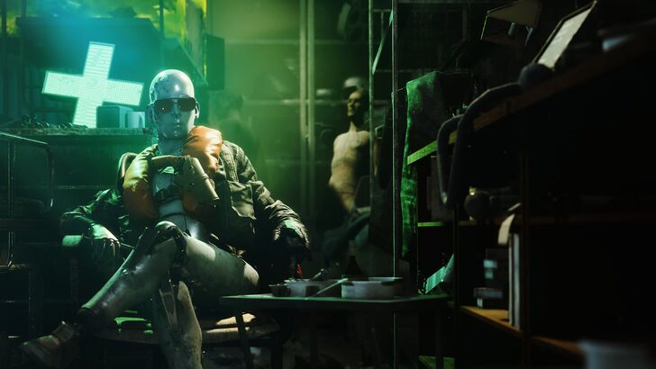 ARC Raiders blue character chilling