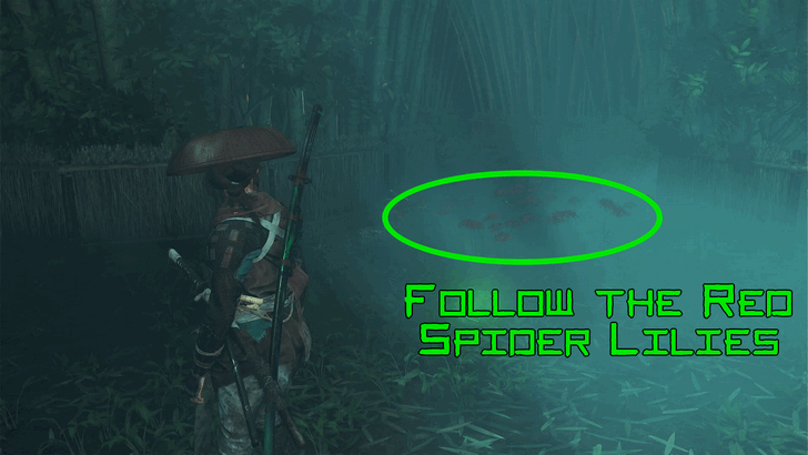 Ghost of Yotei Follow the Red Spider Lilies in the Maze