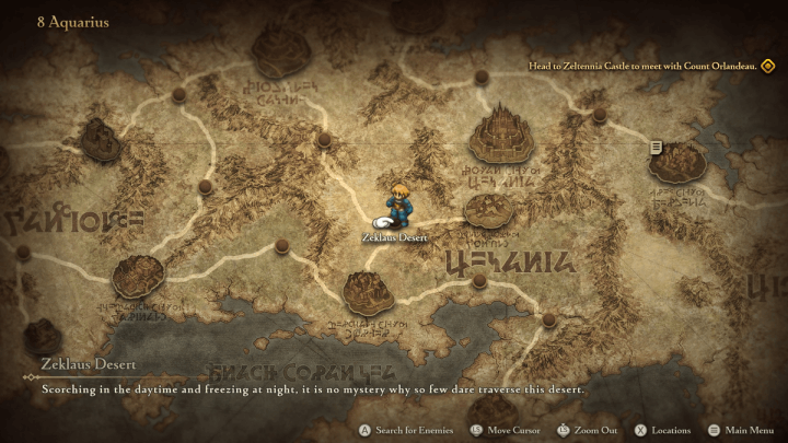 Zeklaus Desert World Map