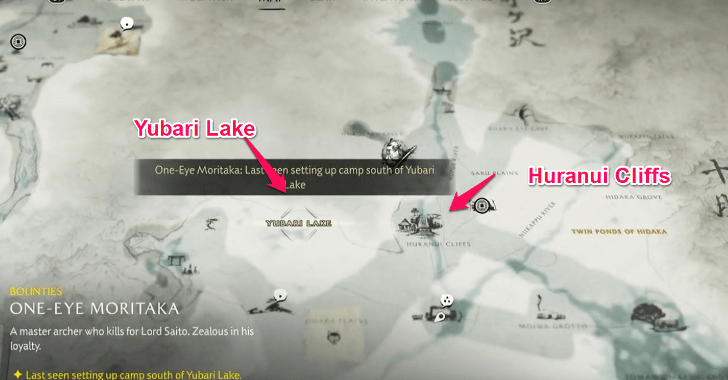 Inside the Saito Encampment in Yubari Lake - One-Eye Moritaka Location