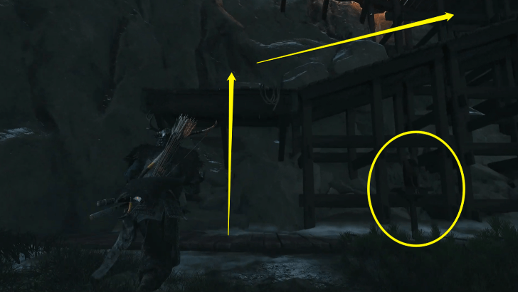 Interact with the fox and climb the ladder