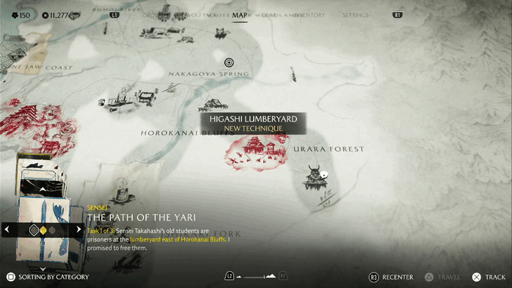 Ghost of Yotei Higashi Lumberyard Location