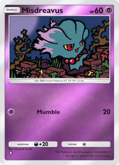 Pokemon TCG Pocket - A4b 162 Misdreavus