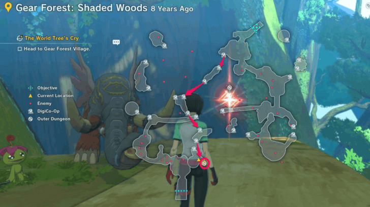 Outer Dungeon - Fight the Ultimate Digimon 2 Map View