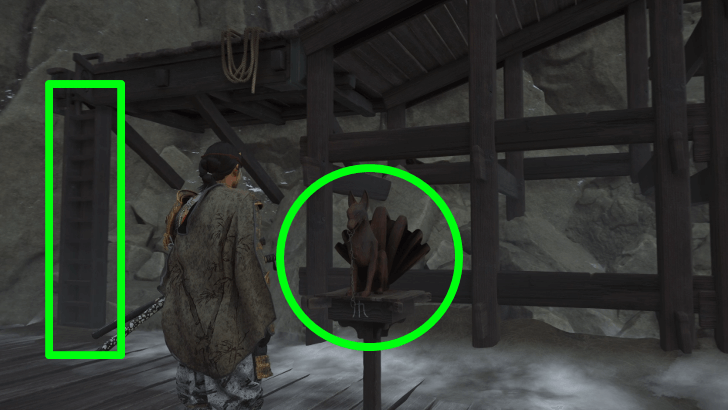 Interact with the Kitsune Statue