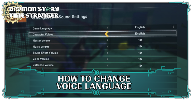 Digimon Story Time Stranger How to Change Voice Language