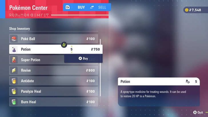 Pokémon Legends  Z-A Item Guide Pokemon Center