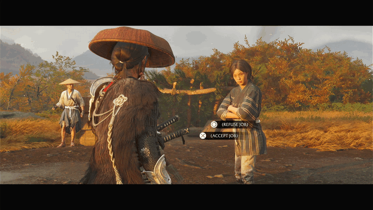 Ghost of Yotei Speak with the Settlers in their Camp