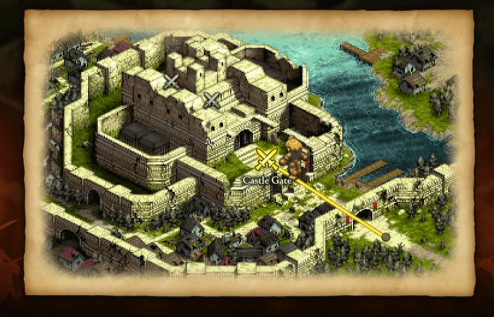 Final Fantasy Tactics - Limberry Castle Gate Field View