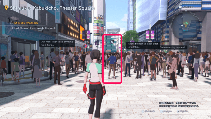 Step 3 - Talk to NPC in Crowd