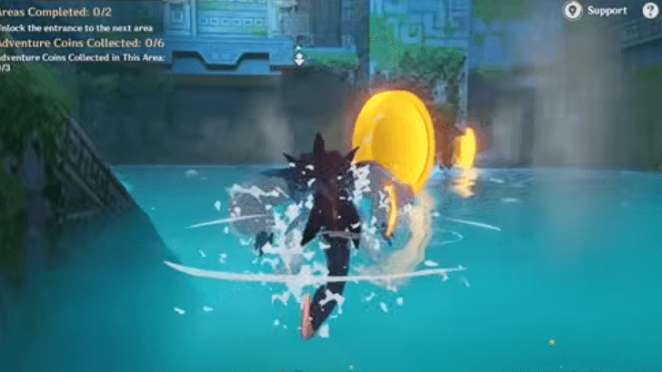 Genshin - Collect Adventure Coins and Reach the Destination