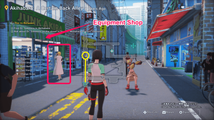 Dr. Simmons in front of Equipment Shop