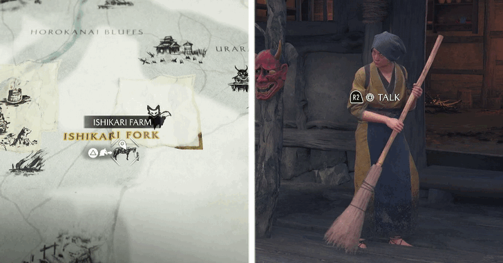 Speak with the Settler in Ishikari Farm