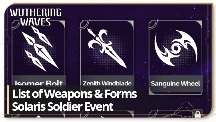 Wuthering Waves List of Solaris Soldier Weapons