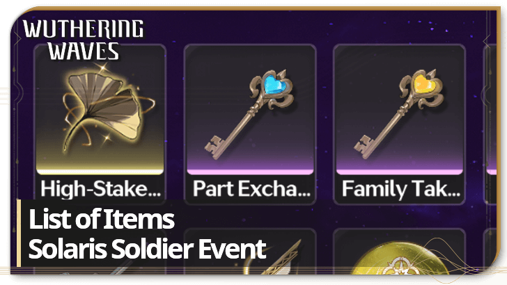 Wuthering Waves List of Solaris Soldier Items
