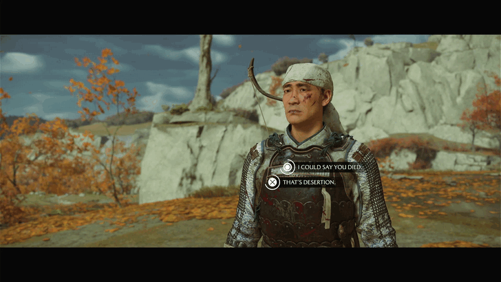 Ghost of Yotei Matsumae Scout Dialogue Option