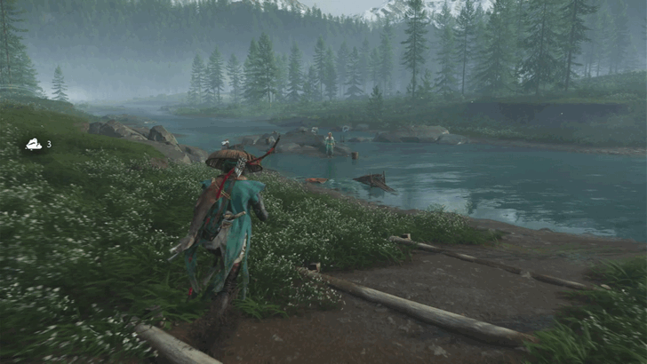 Ghost of Yotei Speak with the Kid by the River