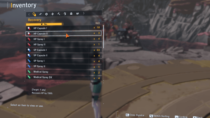 Digimon Story Time Stranger - Recovery Items