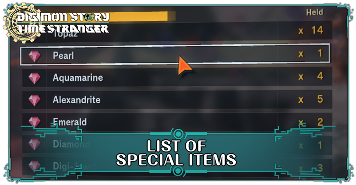 Digimon Story Time Stranger - List of Special Items