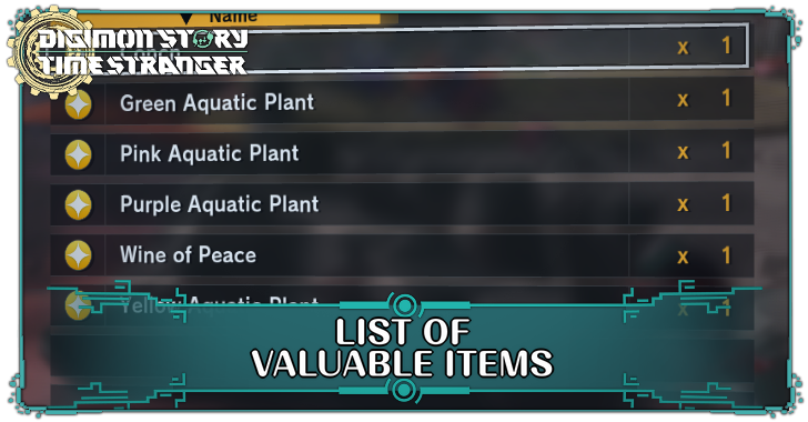 Digimon Story Time Stranger - List of Valuable Items
