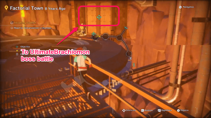 To UltimateBrachiomon Boss Battle